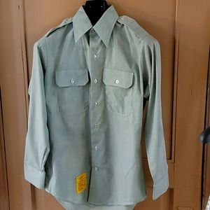 Vintage 1981 Military Dress Shirt sz 14 1/2 by 31
